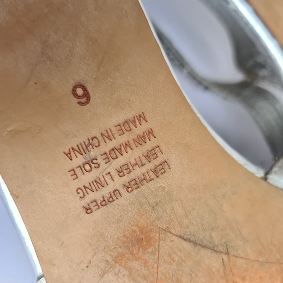 JO MERCER Size 6 Women's Silver Diamontes Leather Strappy Sandals Flats - Picture 15 of 16